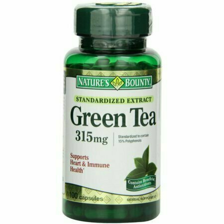 Natures Bounty Green Tea Extract 315 mg Capsules 100 each 