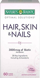 Natures Bounty Hair, Skin and Nails Formula, 60 Coated Caplets 