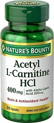 Natures Bounty L-Carnitine 400 mg & ALA 200 mg, 30 Capsules 