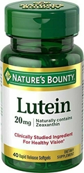 Natures Bounty Lutein 20mg, 40 Softgels 