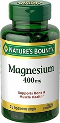 Natures Bounty Magnesium 400 mg, 75 Softgels 