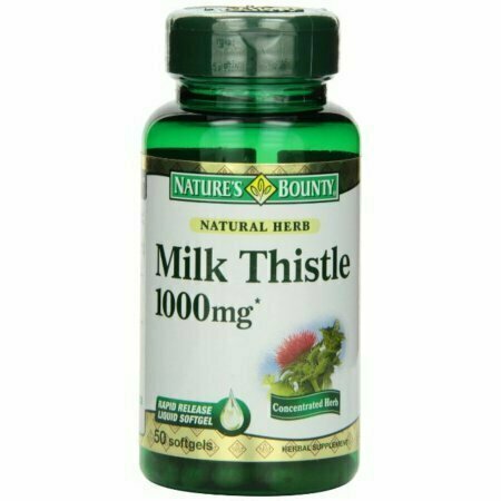 Natures Bounty Milk Thistle 1000mg Softgels 50 each 