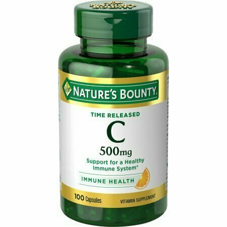 Natures Bounty Time Release Vitamin C, 500 Mg 100 count 