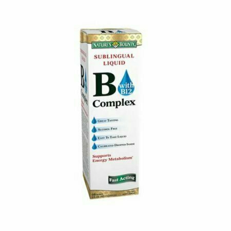 Natures Bounty Vitamin B Complex Sublingual Liquid 2 oz 