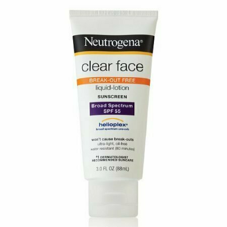 Neutrogena Clear Face Sunscreen Lotion, Spf 55 - 3 Oz 