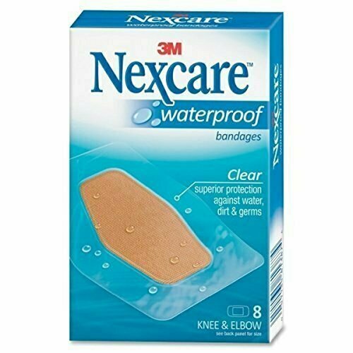 Nexcare Waterproof Clear Bandage, Knee and Elbow, 8 CT 