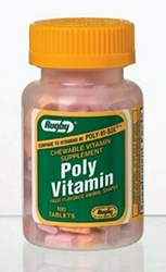 Poly-Vitamin With Iron Chewable 100 Count 