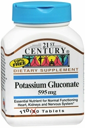 POTASSIUM GLUCONATE 595MG TAB 110 CT 