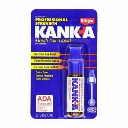 Professional Strength Kank-A Mouth Pain Liquid By Blistex - 0.33 Oz (9 Ml) 