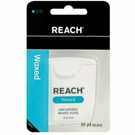 REACH Dental Floss, Waxed, Unflavored 55 yds 