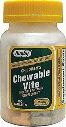 RUGBY CHEWABLE VITE TAB ASCORBIC ACID-60 MG Assorted 100 TABLETS 