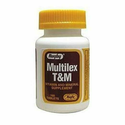 Rugby Multilex TM Vitamin & Mineral Supplement Tablets 100 each 