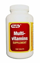 Rugby Multivitamins TAB ASCORBIC ACID-38 MG Red 1000 Tablets 