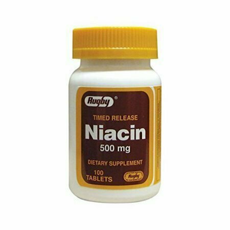 RUGBY NIACIN TR 500MG CAPTAB NIACIN-500 MG white 100 TABLETS 