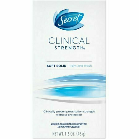 Secret Clinical Strength Anti-Perspirant Deodorant Soft Solid, Light & Fresh Scent 1.60 oz 