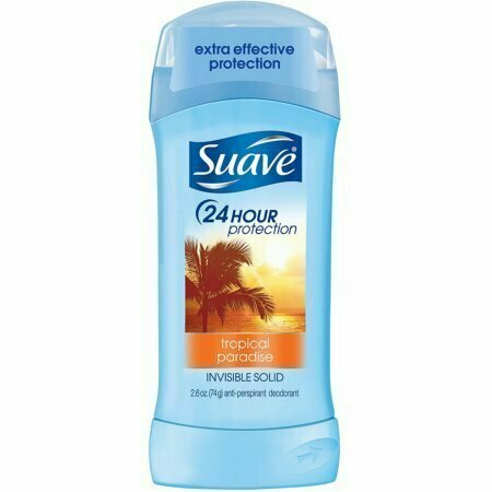 Suave 24 Hour Protection Invisible Solid Anti-Perspirant Deodorant, Tropical Paradise 2.60 oz 