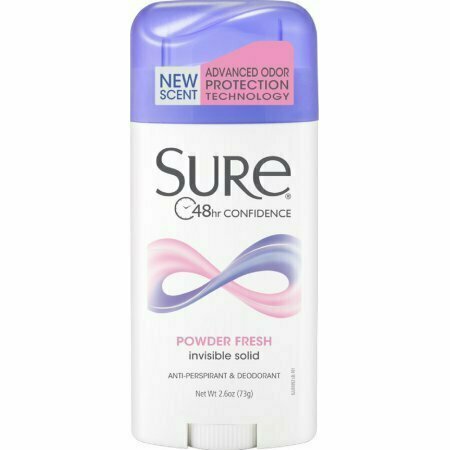 Sure Anti-Perspirant Deodorant Invisible Solid Powder Fresh 2.60 oz 