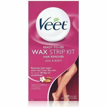 VEET Ready To Use Wax Strips Legs & Body 40 each 