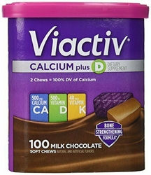 VIACTIV Calcium Plus D, Soft Chews, Milk Chocolate 100 each 