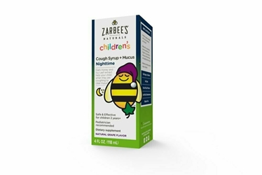 Zarbees Childrens Nightime Cough Syrup and Mucus Reducer, Grape Flavor, 4 Fluid Ounce 