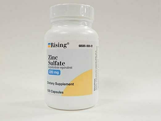 Zinc Sulfate heptahydrate equivalent 220Mg Capsules - 100 each 