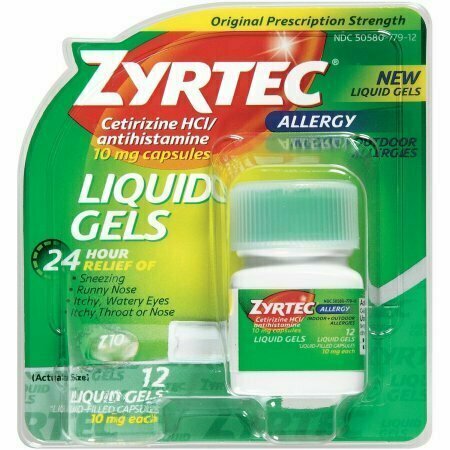 Zyrtec Allergy 10 mg Liquid Gels 12 each 